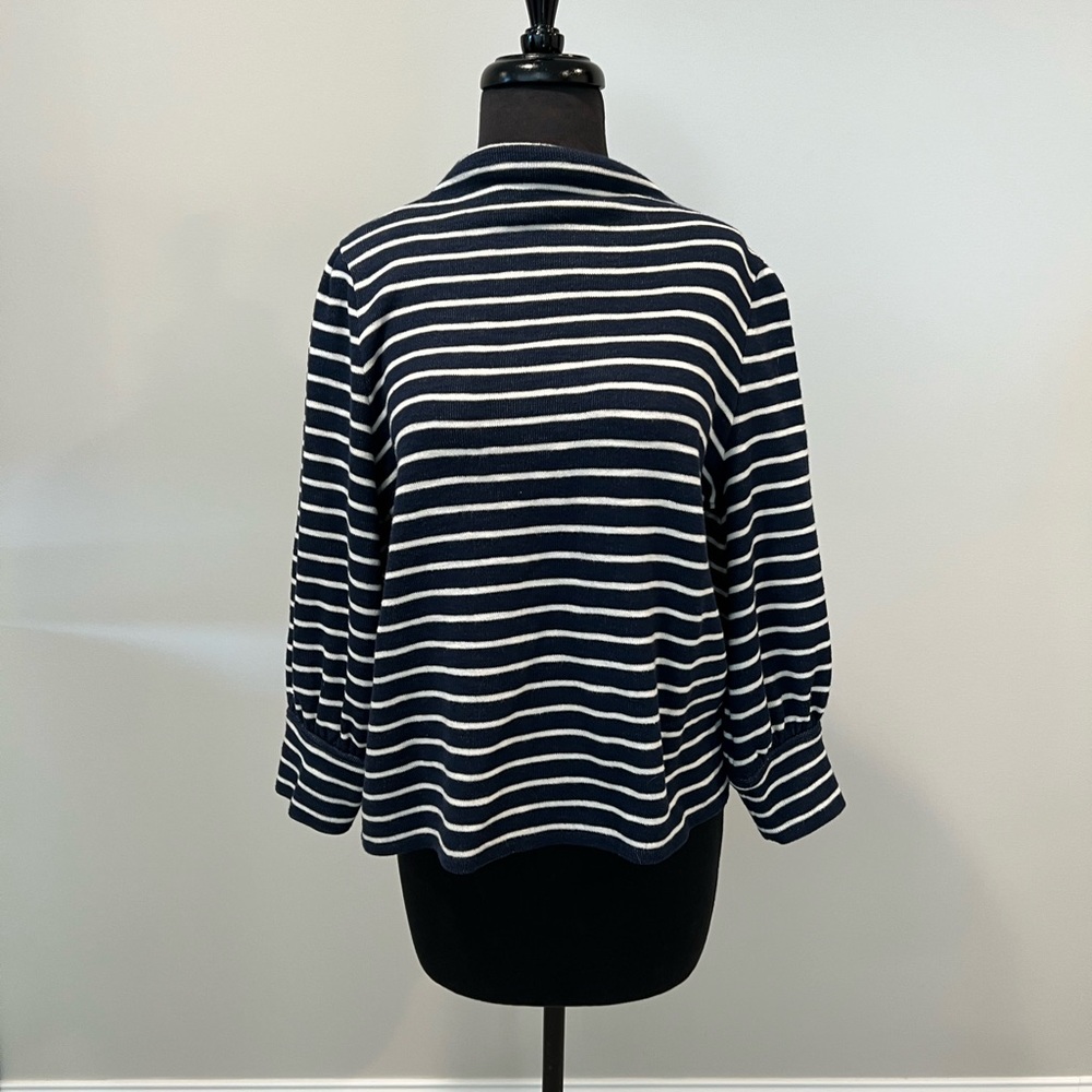 Madewell Navy and White Striped Sweater